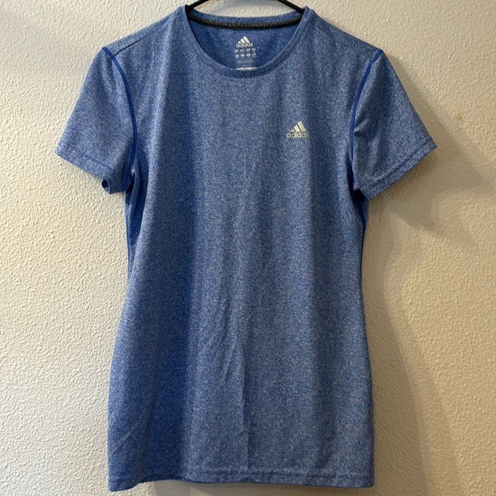 Adidas Blue Climalite Basic Tee Size Medium - image 1